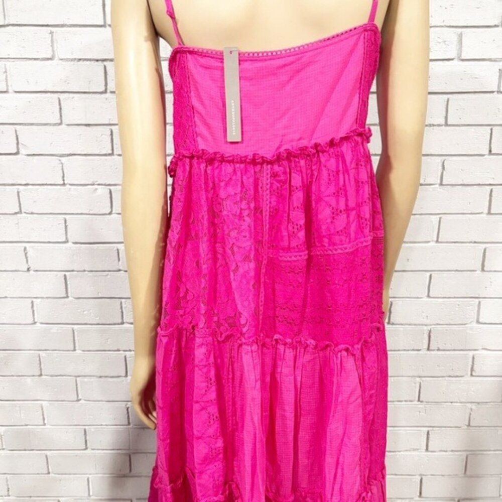 Anthropologie Pink Lace Maxi Dress - Picture 16 of 16